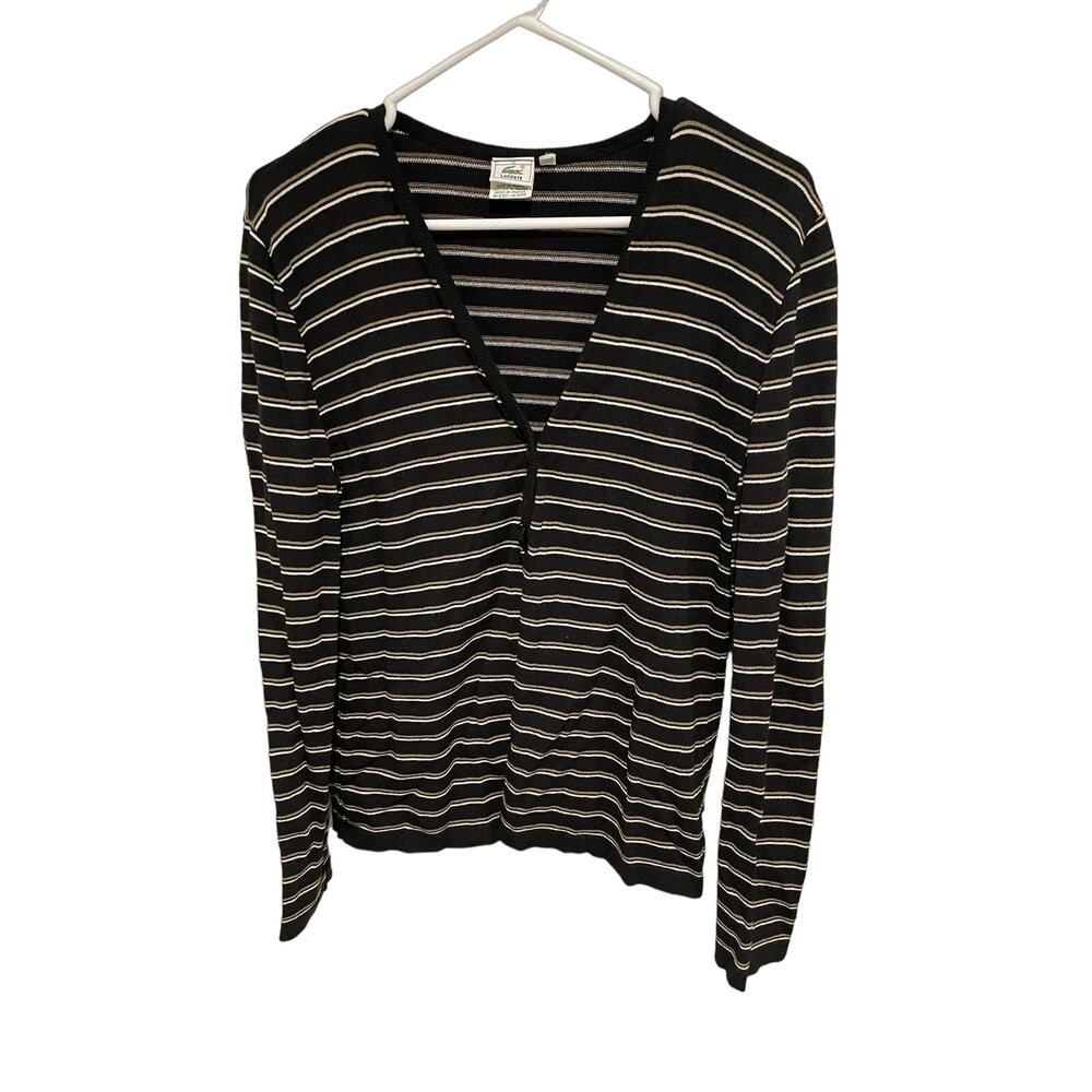 Vintage Lacoste v neck striped cardigan size 8 / 40 france